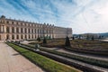 panoramic view of one of the gardens of the Palace of Versailles in France