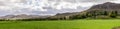 A panoramic view of one of the hill tops and highlands background on a way to Loch Laggan in the Scottish Highlands, Great Britain