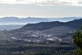 A panoramic view of an open cast mine in Spain Royalty Free Stock Photo