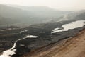 A panoramic view of a opencast coal mine