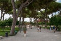 Panoramic view of Orange Garden (Giardino degli Aranci) on Aventino Hill Royalty Free Stock Photo