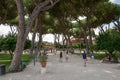 Panoramic view of Orange Garden (Giardino degli Aranci) on Aventino Hill Royalty Free Stock Photo