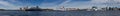 Panoramic view of Oslo skyline with the cruise terminals the Opera House, Barcode Project Royalty Free Stock Photo