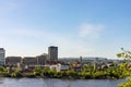 Panoramic view of Ottawa River and Gatineau city of Quebec, Canada Royalty Free Stock Photo