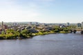 Panoramic view of Ottawa River and Gatineau city of Quebec, Canada Royalty Free Stock Photo