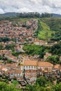 panoramic view of Ouro Preto, MG, Brazil. World Heritage Site by UNESCO