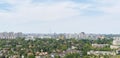 Panoramic view over Berlin from a vantage point on the Kienberg in the Marzahn-Hellersdorf district Royalty Free Stock Photo