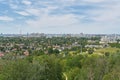 Panoramic view over Berlin from a vantage point on the Kienberg in the Marzahn-Hellersdorf district Royalty Free Stock Photo