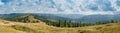 Panoramic view over the Carpatian mountains Royalty Free Stock Photo