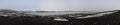 Panoramic view over Deception Island on a misty day, Antarctica