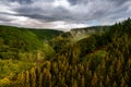 Panoramic view over Eifel mountains, Germany.