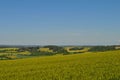 Panoramic view over English rural summer landscape Royalty Free Stock Photo