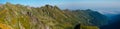 Panoramic view over the Fagaras mountains, Romania Royalty Free Stock Photo