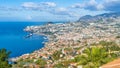 Panoramic view over Funchal, from Miradouro das Neves, Madeira island, Portuga