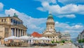 Panoramic view over the Gendarmenmarkt in Berlin with Concert Hall and French Cathedral in historical and business downtown, Royalty Free Stock Photo