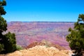 Panoramic view over the grand canyon Royalty Free Stock Photo