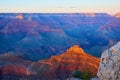 Panoramic view over the grand canyon at the sunset Royalty Free Stock Photo