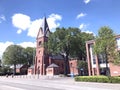 Panoramic view over Herning-church,Denmark Royalty Free Stock Photo