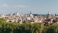 Panoramic view over the historic center of Rome, Italy from Cast Royalty Free Stock Photo