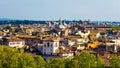 Panoramic view over the historic center of Rome, Italy from Castel Sant Angelo Royalty Free Stock Photo