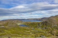 Panoramic view over the island of Mageroya in Norway in summer