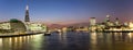 Panoramic view over London from the City Hall to the City Royalty Free Stock Photo