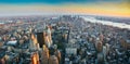 Panoramic view over lower Manhattan New York Royalty Free Stock Photo