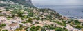 Panoramic view over Marina Grande, main port of Capri, Italy Royalty Free Stock Photo