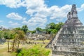 Panoramic view over Maya pyramids and temples in national park Tikal in Guatemala Royalty Free Stock Photo