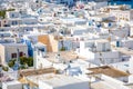 Panoramic view over Mykonos town with white architecture, Greece Royalty Free Stock Photo