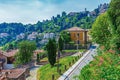 Panoramic view over Old Town Citta Alta, Bergamo, Italy Royalty Free Stock Photo