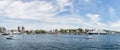 Panoramic view over oslo city by the fjord.