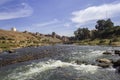 Panoramic view over Oum Errabia river and Kasba Tadla fortress Royalty Free Stock Photo