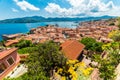 Panoramic view over Portoferraio city of Elba island, Tuscany region, Italy Royalty Free Stock Photo
