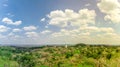 Panoramic view over rain forest and ruins of Tikal in Guatemala Royalty Free Stock Photo