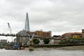 Panoramic view over the river Thames near Millennium bridge in London Royalty Free Stock Photo