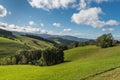 Panoramic view over the rolling hills of the Black Forest near St. Maergen, Germany Royalty Free Stock Photo