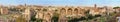 Landmark attraction in Rome: Roman Forum. Panoramic view over Rome, Italy Royalty Free Stock Photo