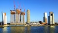 Panoramic view over the Rotterdam port.