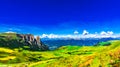 Panoramic view over Schlern mountain in South Tyrol