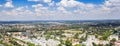 Panoramic view over a suburb in Dortmund Royalty Free Stock Photo