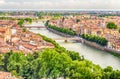 Panoramic View Over Verona And Adige River, Italy