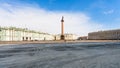 panoramic view Palace Square in St Petersburg city Royalty Free Stock Photo