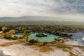 Panoramic view of Pamukkale town. Denizli, Turkey Royalty Free Stock Photo