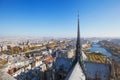 Panoramic view of Paris from Notre Dame cathedral Royalty Free Stock Photo