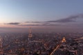 Panoramic view of Paris at Sunset