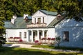 Panoramic view of park and historic museum manor house of Mikolaj Rej, polish renaissance poet and writer in Naglowice, Poland Royalty Free Stock Photo