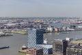 Cityscape of Rotterdam with its canals and buildings Royalty Free Stock Photo