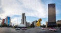 Panoramic view of Paseo de La Reforma Square with the Monument to the Mexican Revolution - Mexico City, Mexico