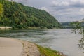 Panoramic view of Passau. Confluence of three rivers Danube, Inn, Ilz, Bavaria, Germany. Royalty Free Stock Photo